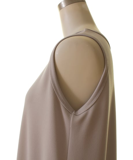 cafune カフネ PASSIONE パシオーネ ROBE　ローブ　　リブノースリーブワンピース　435101