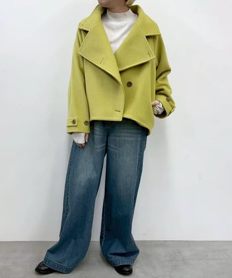 CYNICAL シニカル PECOLAMBMOSSAS100　ウールスタンドカラーショートコート　652-94007　2026予約　10月下旬発送