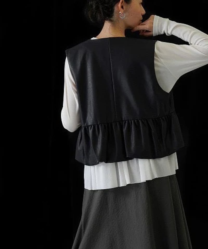 CYAN TOKYO シアン トウキョウ ヴィーガンレザーバルーンギャザー