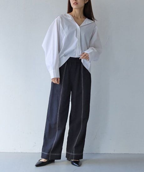 ヴィンテージタフタ配色ステッチパンツ 362-39314