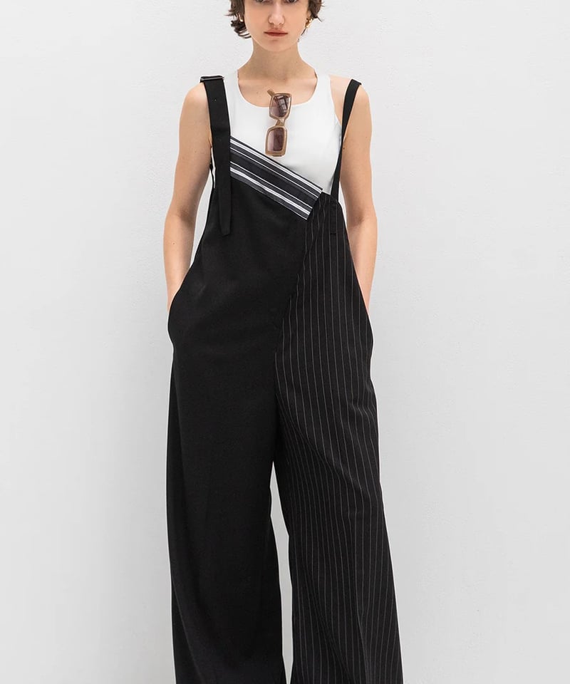 AULA AILA アウラアイラ ASYMMETRY SALOPETTE アシンメトリーサロペ
