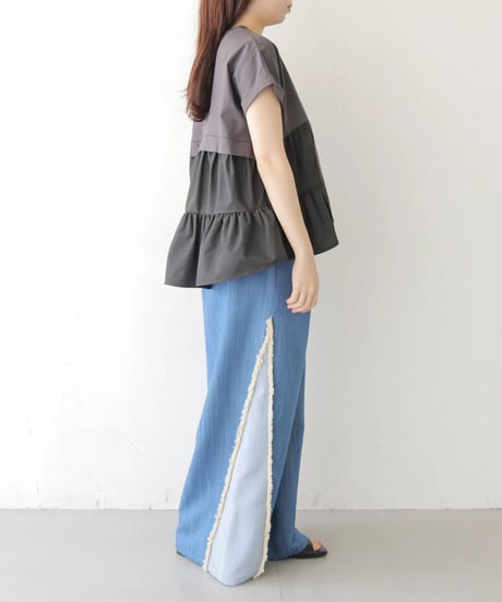 ドライタッチコットン 異素材ドッキングTEE 980-25137 (2026NEWARIIVAL)