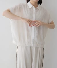 シアーシャギー半袖シャツ