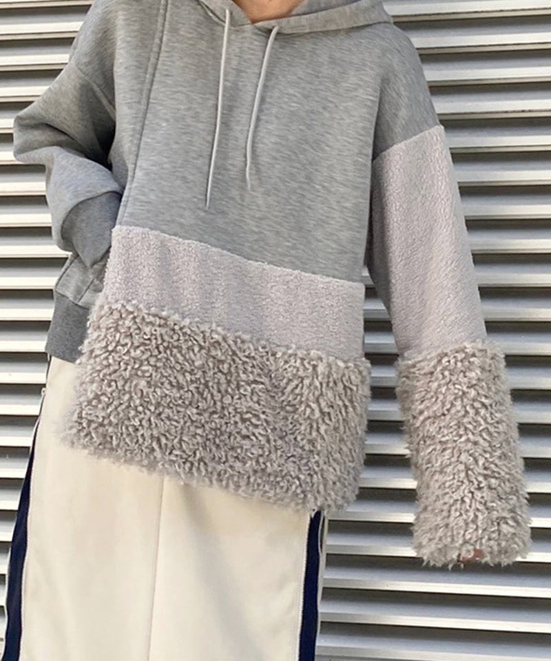 AULA AILA アウラアイラ BOA MIX HOODIE ボアミックスフーディー AULA AILA アウラアイラ BOA MIX HOODIE ボアミックスフーディー