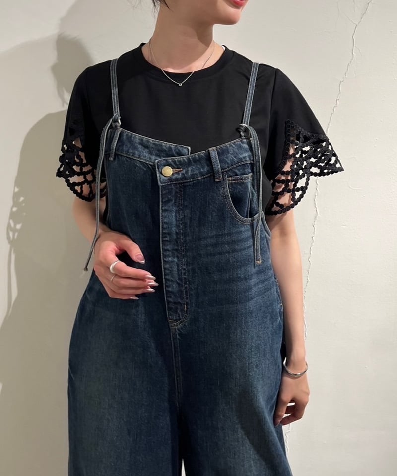 Pauline Bleu ポリーヌブロー フロントアシンメトリーデニム