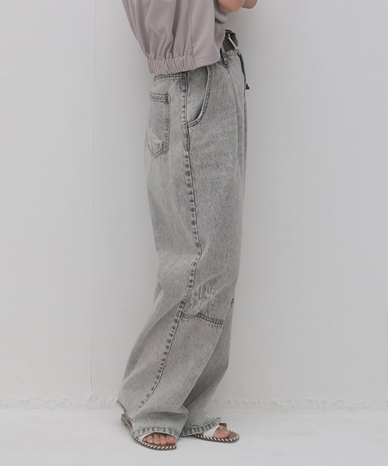 YENN イェン HIGH RISE TUCK WIDE PT 38