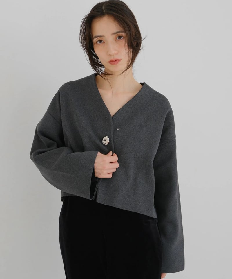 【新品】IFMEH イフメRónde knit jacket (black) IFMEH イフメ @miho× IFMEH Rónde knit jacket 本州送料無料