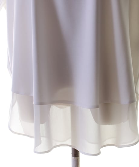 Anna Kerry　アンナケリー 異素材コンビ シフォン 切替カットソー 56262912 2026NEWARIIVAL