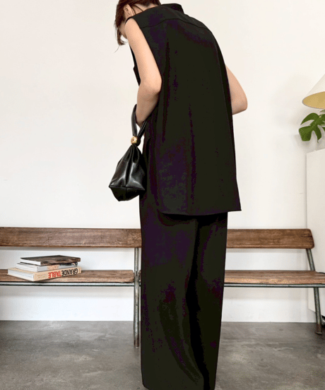 Cafune　カフネ　mat stretch georgette tuck sleeve blouse マットストレッチジョーゼットタックスリーブブラウス　535911