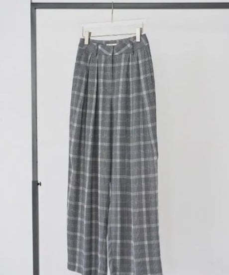 anuke アンヌーク Check Daubletuck Pants 62610702 本州送料無料！4月中旬～5月中旬発送予定