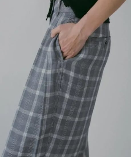 anuke アンヌーク Check Daubletuck Pants 62610702 本州送料無料！4月中旬～5月中旬発送予定