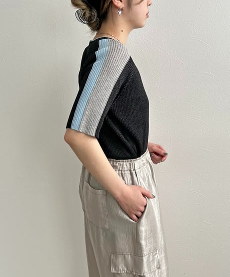 ラメニットトップス