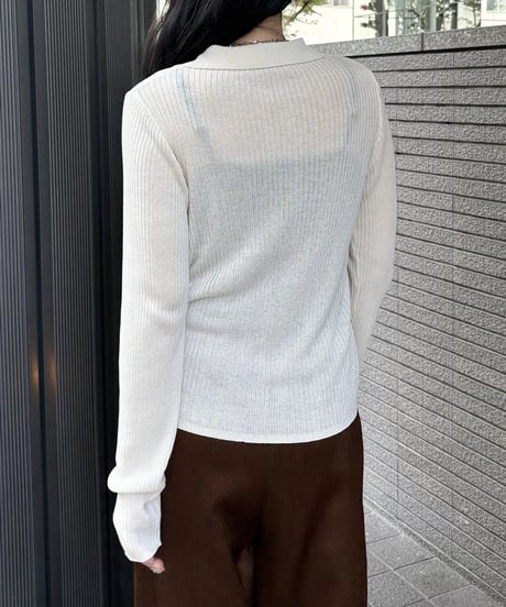 &g'aime  アンジェム　シアーラメポロニット　SHEER LUREX POLO KNIT 98610-67002 2026NEWARIIVAL