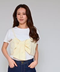 Praia　プライア 【トレンドをパッと完結】 ビスチェ＋Tシャツ・セット ‐ LEO-2629 (2026NEWARIIVAL)