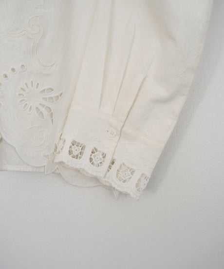 anuke アンヌーク　Cutwork Opencollar Shirts　62610418