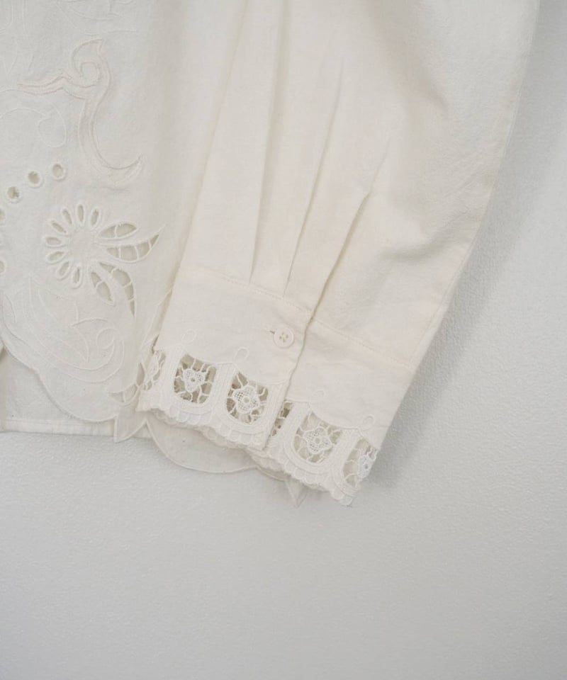 anuke アンヌーク Cutwork Opencollar Shirts 62610418