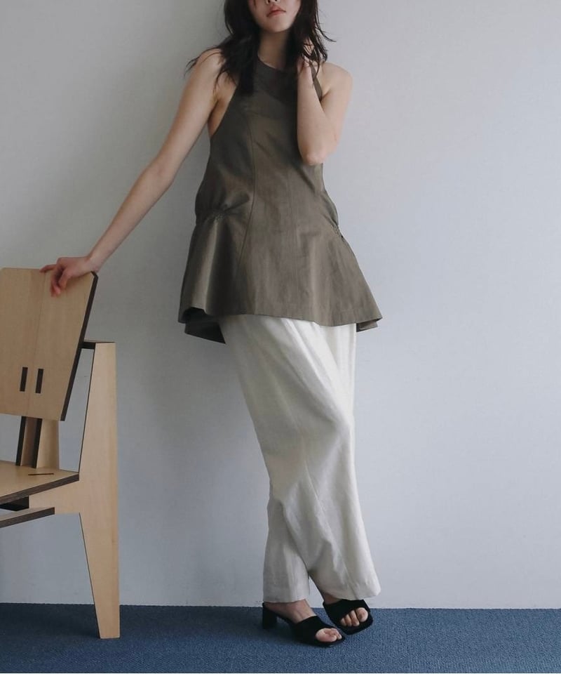 anuke アンヌーク Ribbon Peplum Tops 62610427 | Deargo