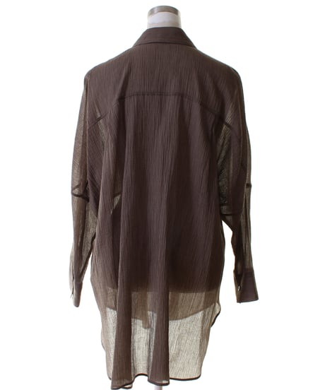 cafune カフネ PASSIONE パシオーネ ROBE　ローブ 楊柳素材ストライプヘンリーネックシャツ　625901　2026NEWARIIVAL