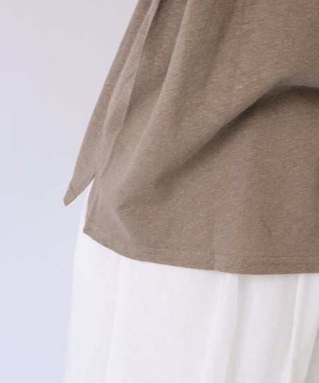 ACUTA　アクータ コットンリネンロゴTシャツ 10076836