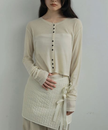 anuke アンヌーク　Sheer Rib Cardigan　62520602