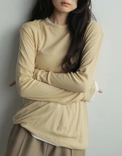anuke (アンヌーク) Layered Sheer Long T-shirts 6252 anuke (アンヌーク) Layered Sheer Long T-shirts 6252
