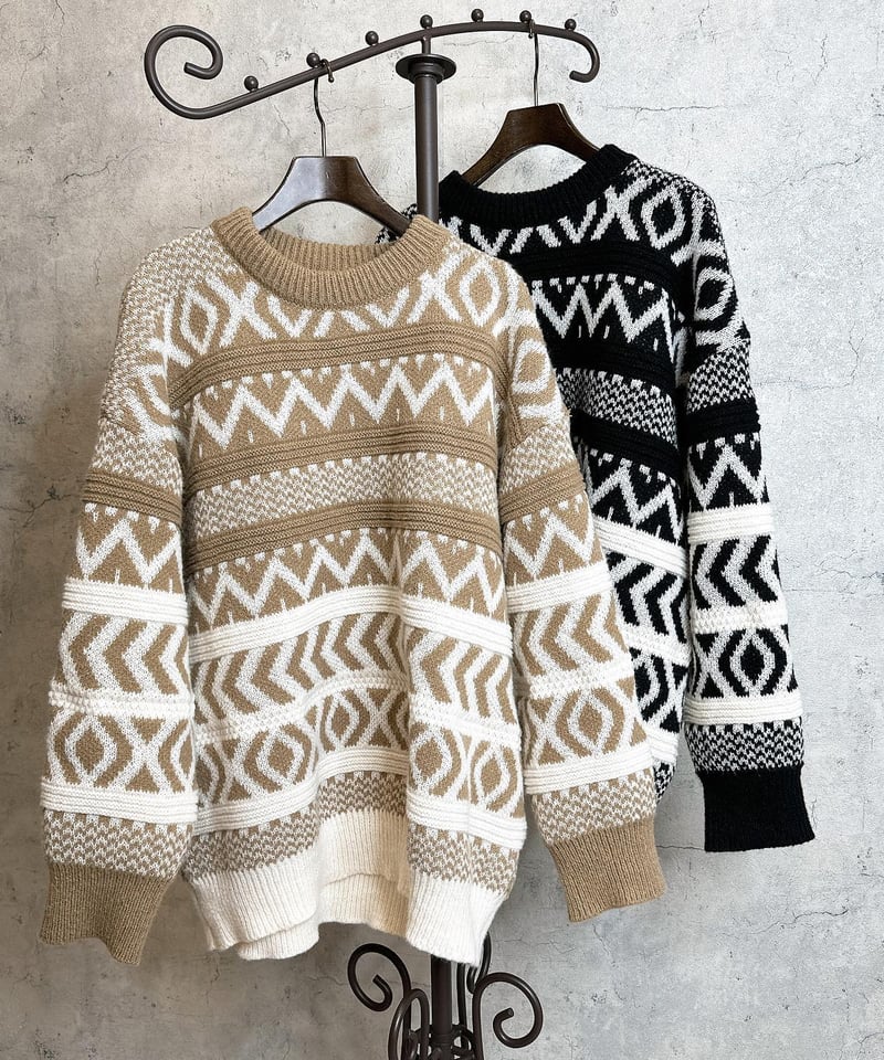 ノルディック柄ニットPO | Deargo