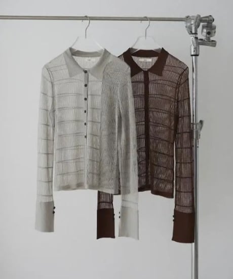 anuke アンヌーク Sheerborder Knit Shirts 62610513 本州送料無料！