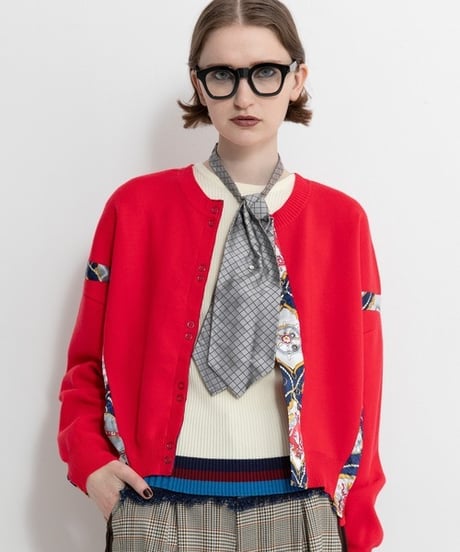 AULA AILA　アウラアイラ　スカーフプリント2WAYニット SCARF PRINT 2WAY KNIT 1253-09029 本州送料無料！