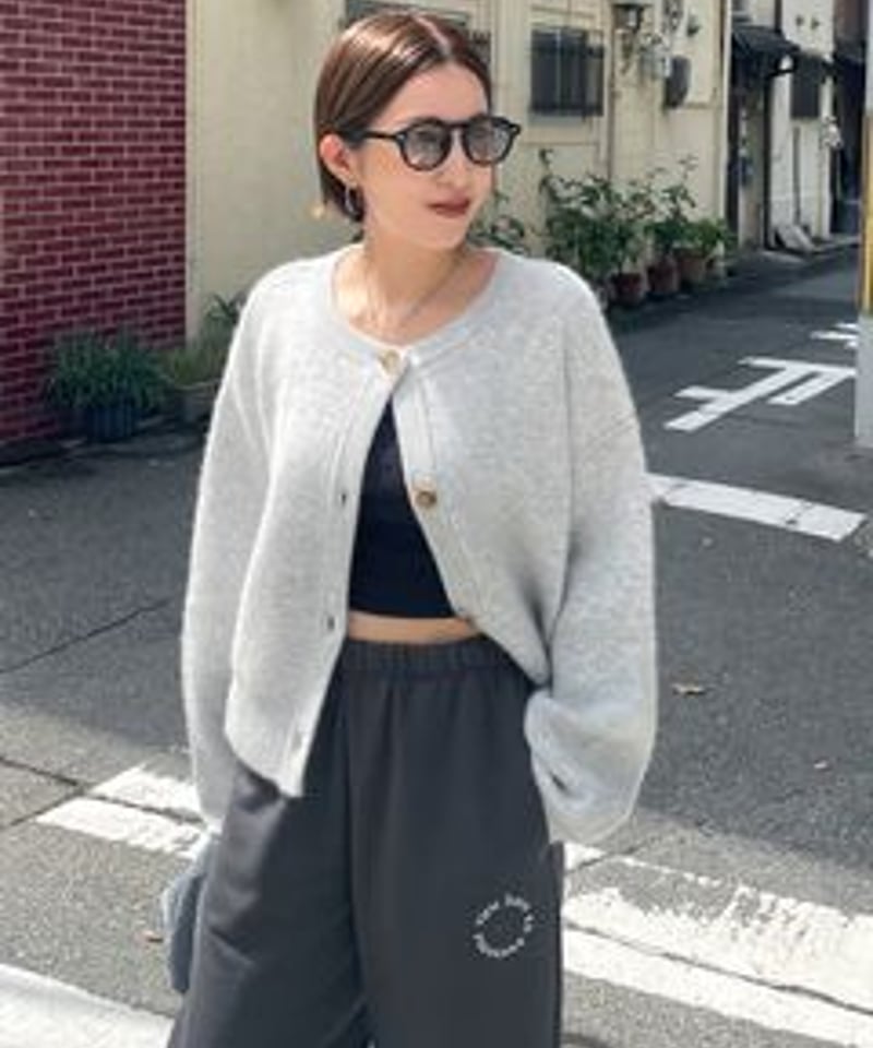 Ungrid (アングリッド) アンゴラ混ショートニットカーデ 1124528261101