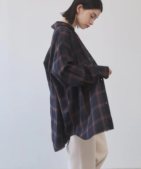 hunch ハンチ　オンブレチェック オーバーシャツ WLN5128