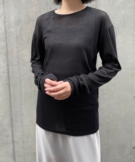 cafune カフネ PASSIONE パシオーネ ROBE　ローブ cotton gauze crew neck tops コットンガーゼクルーネックトップス　435922