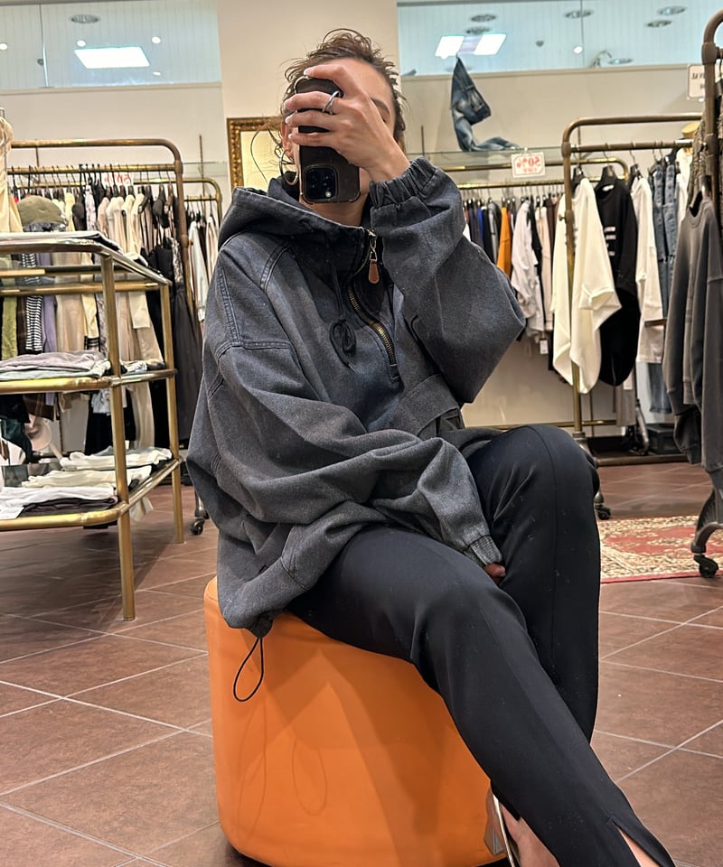 AgAwd アガウド BLACK Denim Pull Over ブラックデニムプルオーバー