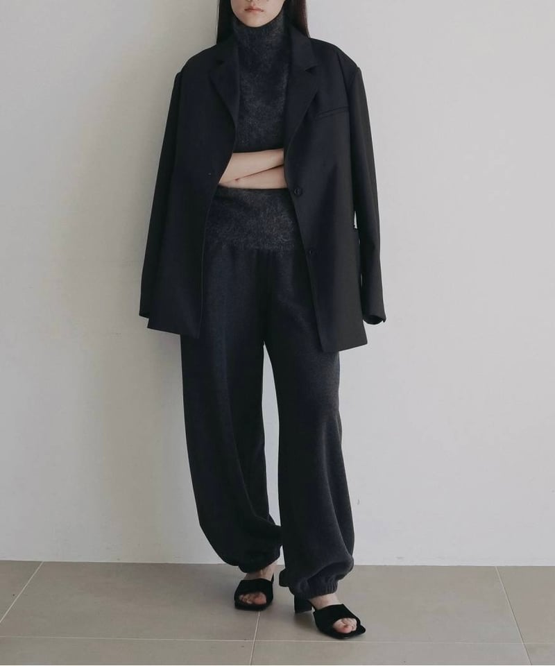 anuke アンヌーク Squaretoe Velour Mule 62611027 | De