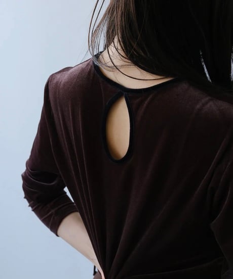 IFMEH イフメ Sheer velour tops IF522-002