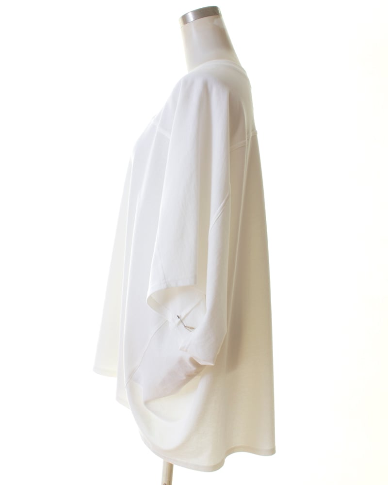 カフネ cafune コットン シアー ドルマン型 シャツ 白 配信 mal dolman sleeve sheer jacket | cafune