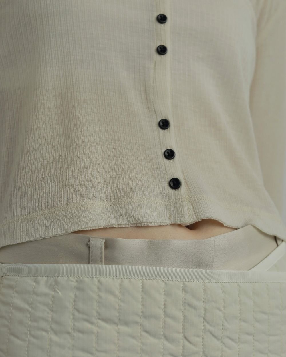 anuke アンヌーク Sheer Rib Cardigan 62520602 | Deargo