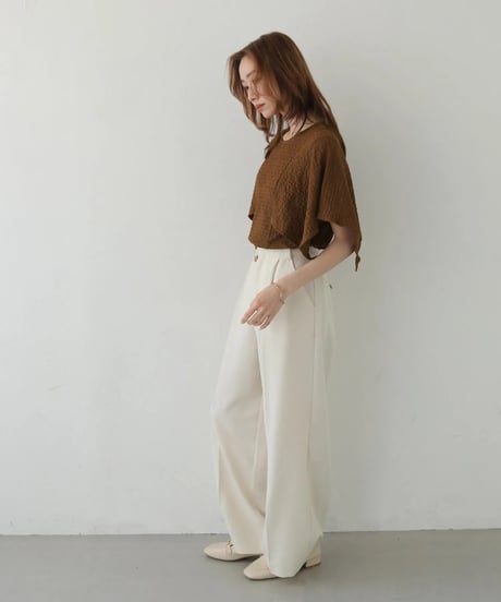 ふくれジャガードケープスリーブプルオーバー BUBBLE JACQUARD CAPE SLEEVE PULLOVER