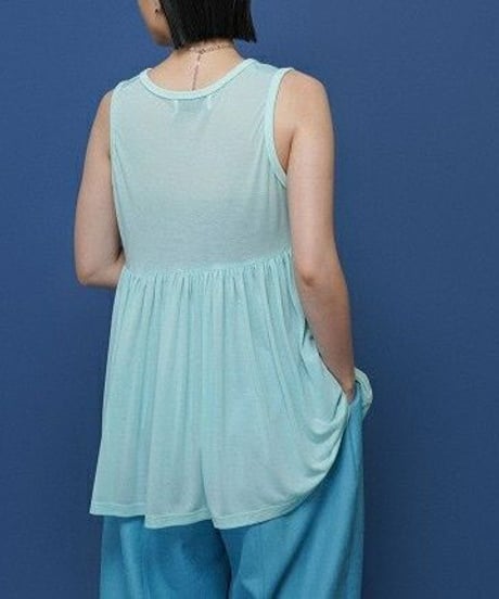 CYAN TOKYO　シアン トウキョウ　シアー天竺バックギャザータンク 601458 2026NEWARIIVAL