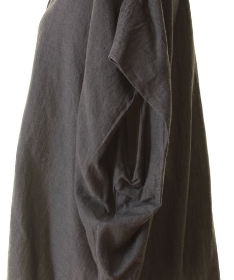PASSIONE パシオーネ ROBE　ローブオーバーサイズ フレンチスリーブ デニム シャンブレー シャツ  626911 2026NEWARIIVAL