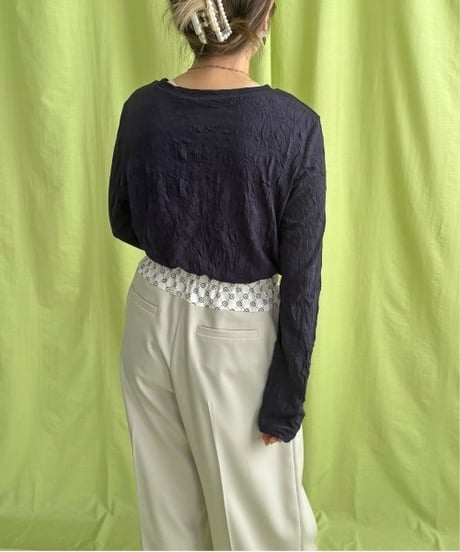 LHELBIE レルビエ　Tシャツ ワッシャーシアートップス 52054S　2026NEWARIIVAL