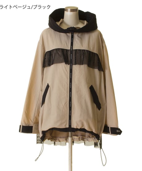 RISLEY　リズレー　強撥水レースフリルマウンテンパーカー  (1740558)(R2301-JK422)　2023年春夏物