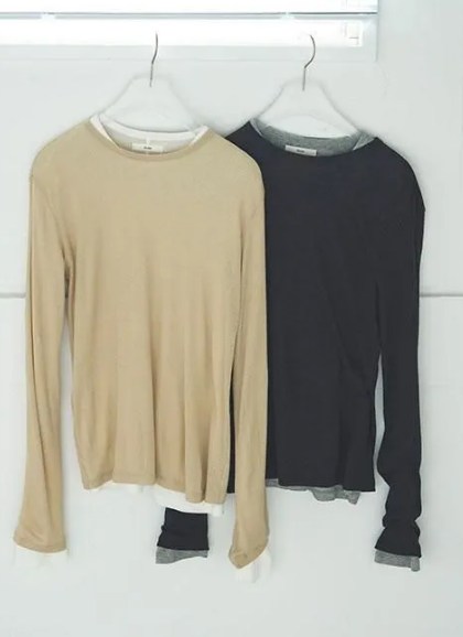 anuke (アンヌーク) Layered Sheer Long T-shirts 6252 anuke (アンヌーク) Layered Sheer Long T-shirts 6252