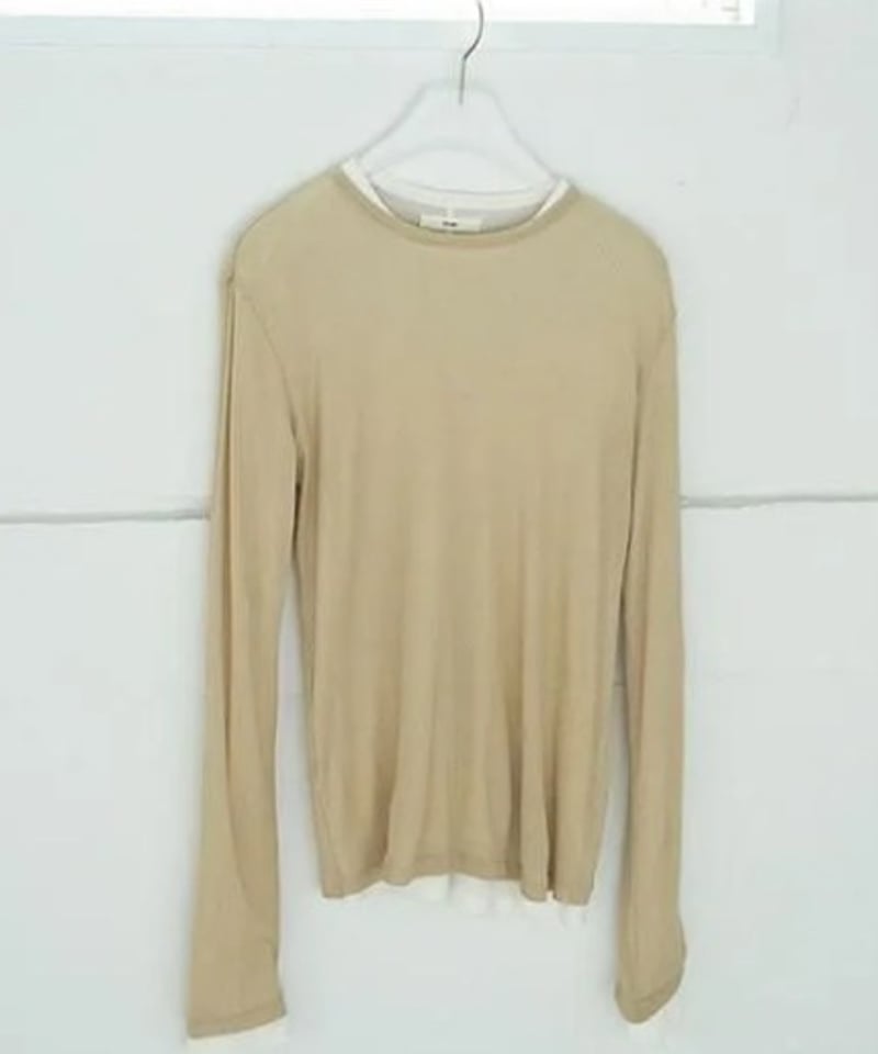 anuke (アンヌーク） Layered Sheer Long T-shirts 6252