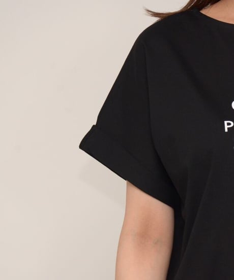 Praia　プライア 袖ロールアップロゴTシャツ　 LEO-2347C