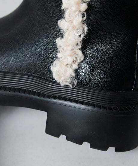 ATELIER BRUGGE アトリエブルージュ  Fur Combi Tank Short Boots / ファーコンビタンクソールブーツ / 23ISM-77
