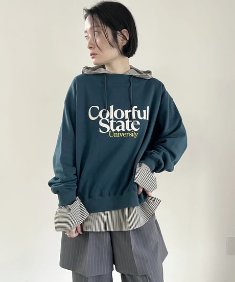 minkchair　ミンクチェアー　FOSI. フォーシ 2WAYオフショルロゴスウェット　F3292