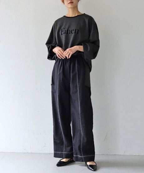 ヴィンテージタフタ配色ステッチパンツ 362-39314