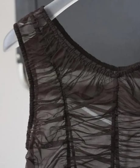anuke アンヌーク Tulle Gather Tanktop 62610626 4月中旬～5月中旬発送予定