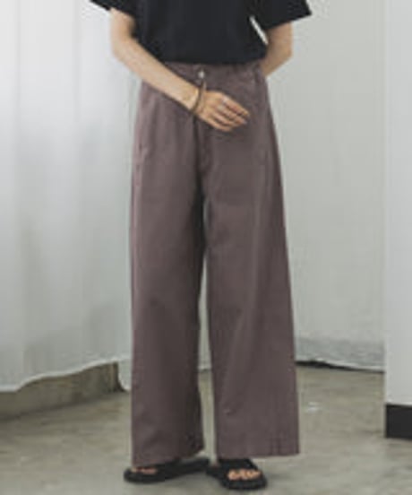 2024 AW デニム ツイル切替ワイドパンツ
