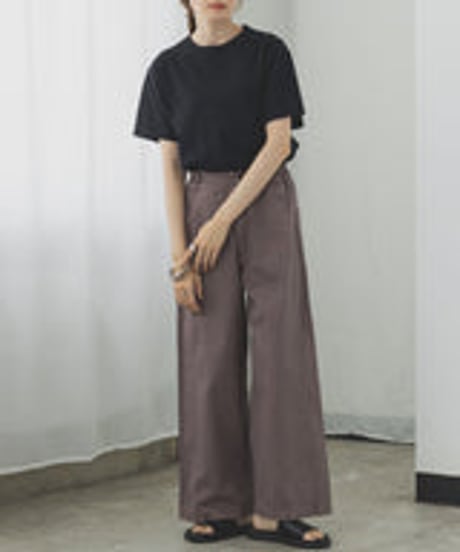2024 AW デニム ツイル切替ワイドパンツ